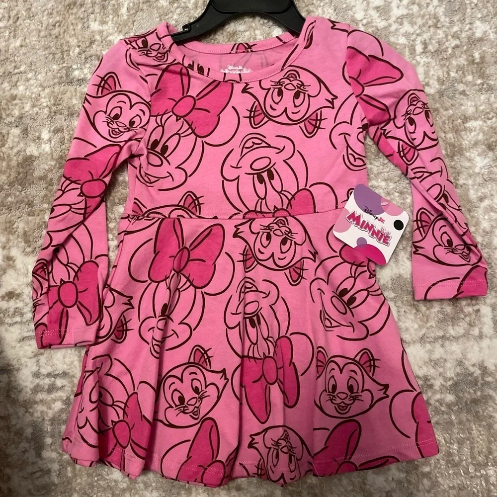 Disney Pink Minnie Mouse Kids Casual Dress size 18M-NWT